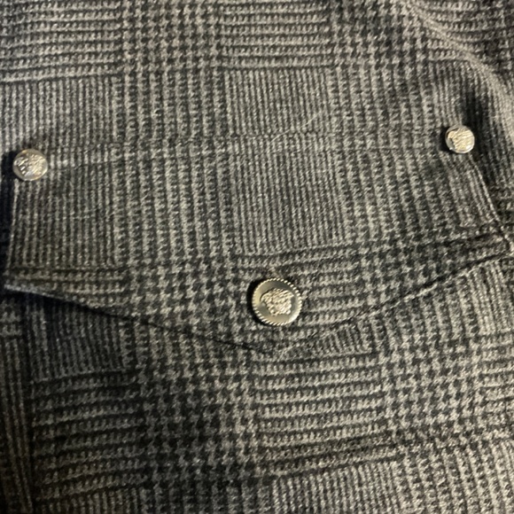 Versace Jeans Signature 100% wool western style button up shirt size L - Picture 8 of 11